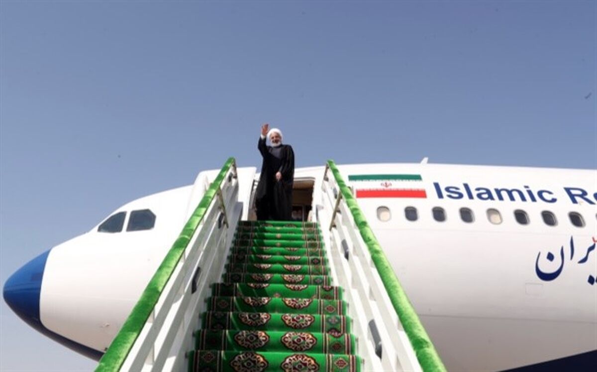 روحانی ترکمنستان را به مقصد باکو ترک کرد