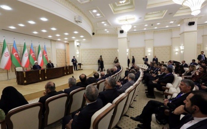 روحانی: مصمم به تنومند کردن درخت همکاری‌های ایران ‌و آذربایجان هستیم