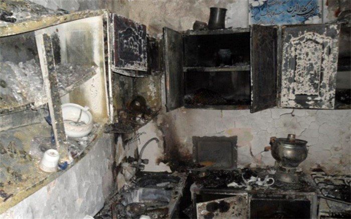 تخریب منزل مسکونی بر اثر انفجار گاز در مهاباد