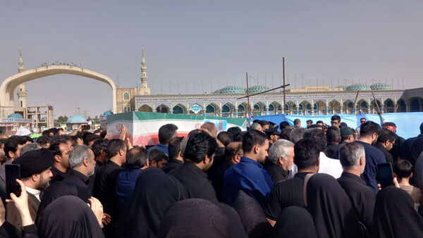 خاکسپاری شهید «اسماعیل شاکری» در مسجد جمکران