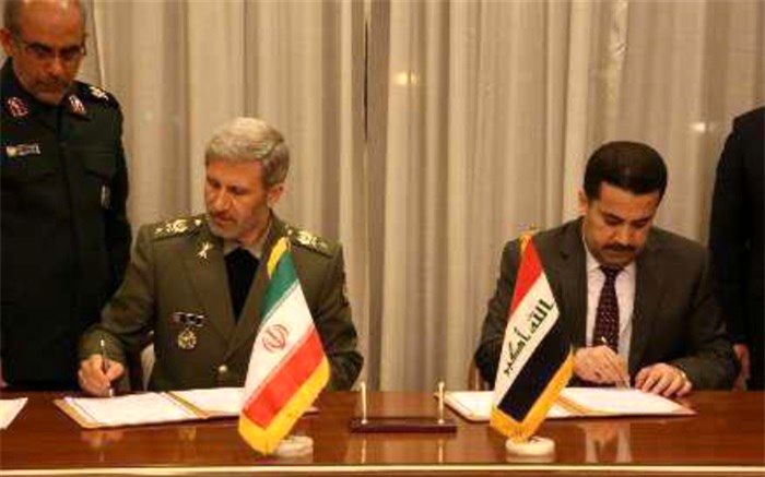 انعقاد تفاهمنامه همکاری بین وزرای دفاع ایران و صنایع عراق
