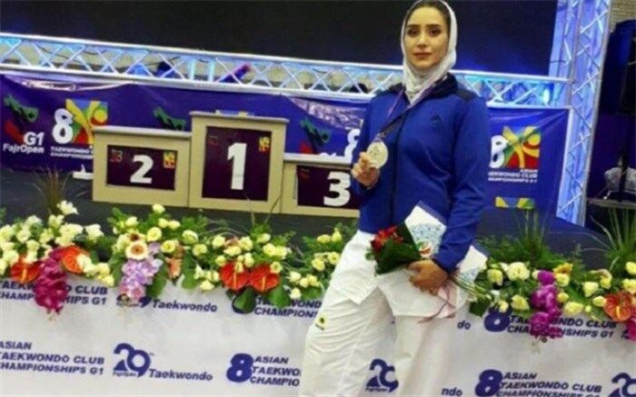 مدال نقره جام فجر در دستان بانوی تکواندوکار شهر ری