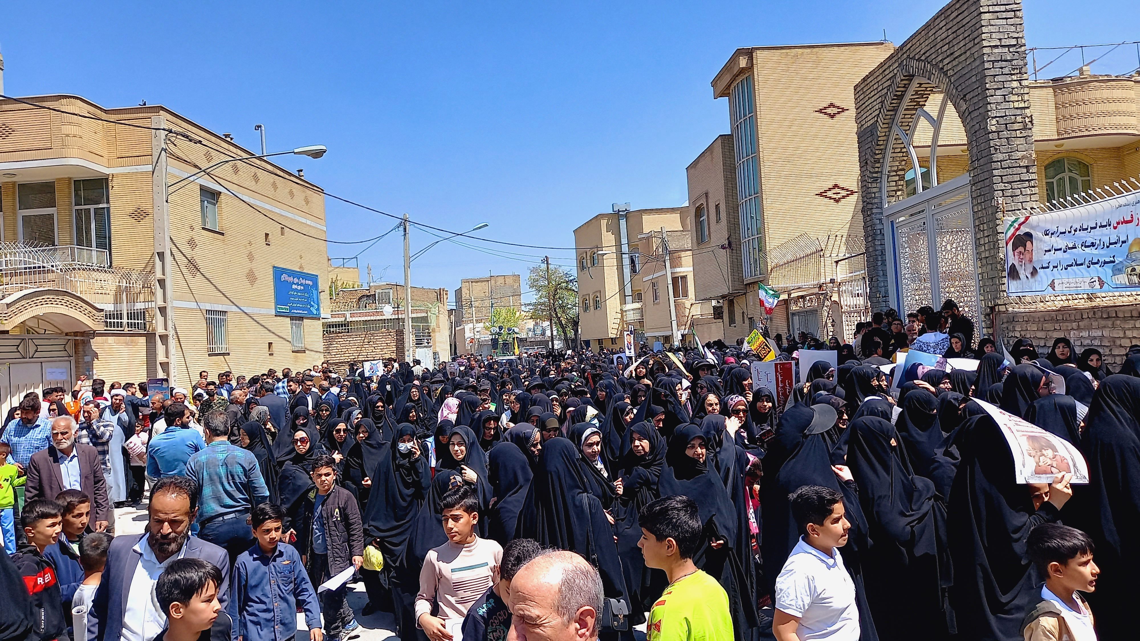 حضور پرشور مردم فلاورجان در راهپیمایی روز قدس/ فیلم