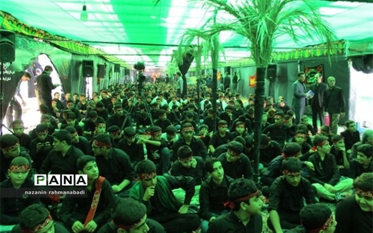 عزاداری بیش از 1000 دانش آموز کرمانشاهی به یاد حضرت قاسم بن الحسن(ع)