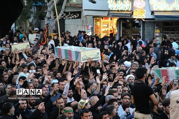 تشییع پیکر مطهر 9 شهید گمنام دفاع مقدس و 2 شهید مدافع حرم