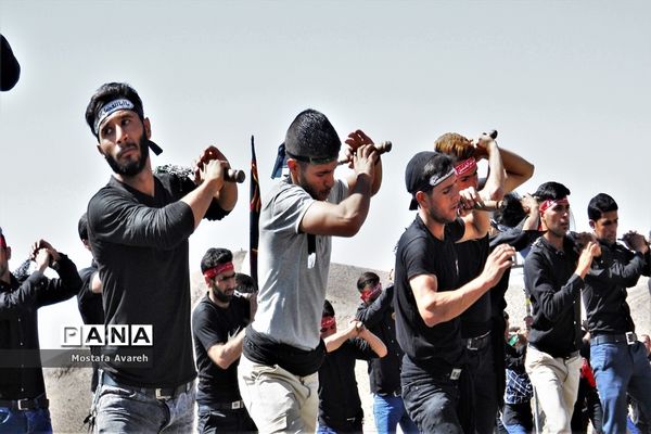 مراسم عزاداری روز تاسوعا حسینی در روستای براندود از توابع شهرستان درمیان