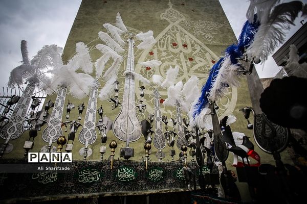 سوگواری تاسوعای حسینی در خیابان گرگان تهران