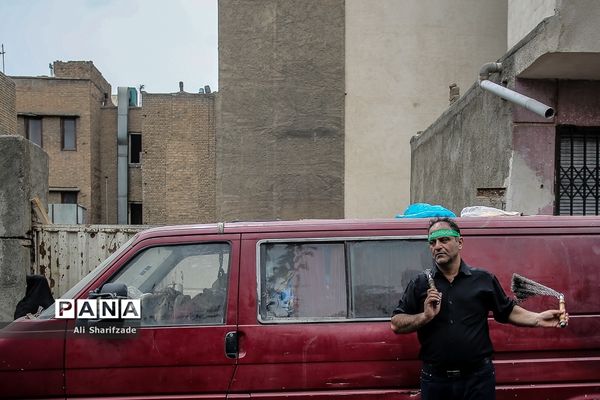 سوگواری تاسوعای حسینی در خیابان گرگان تهران