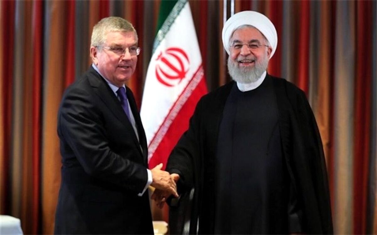 روحانی در دیدار با باخ: علی‌رغم استقلال فدراسیون‌ها از دولت، همواره حامی ورزش و ورزشکاران کشورمان هستیم