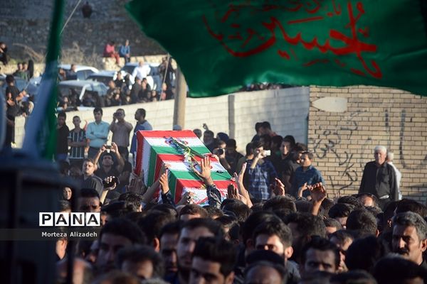 تشییع و خاکسپاری پیکر ۳ شهید حادثه تروریستی  اهوازدر باغملک