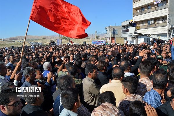 تشییع و خاکسپاری پیکر ۳ شهید حادثه تروریستی  اهوازدر باغملک