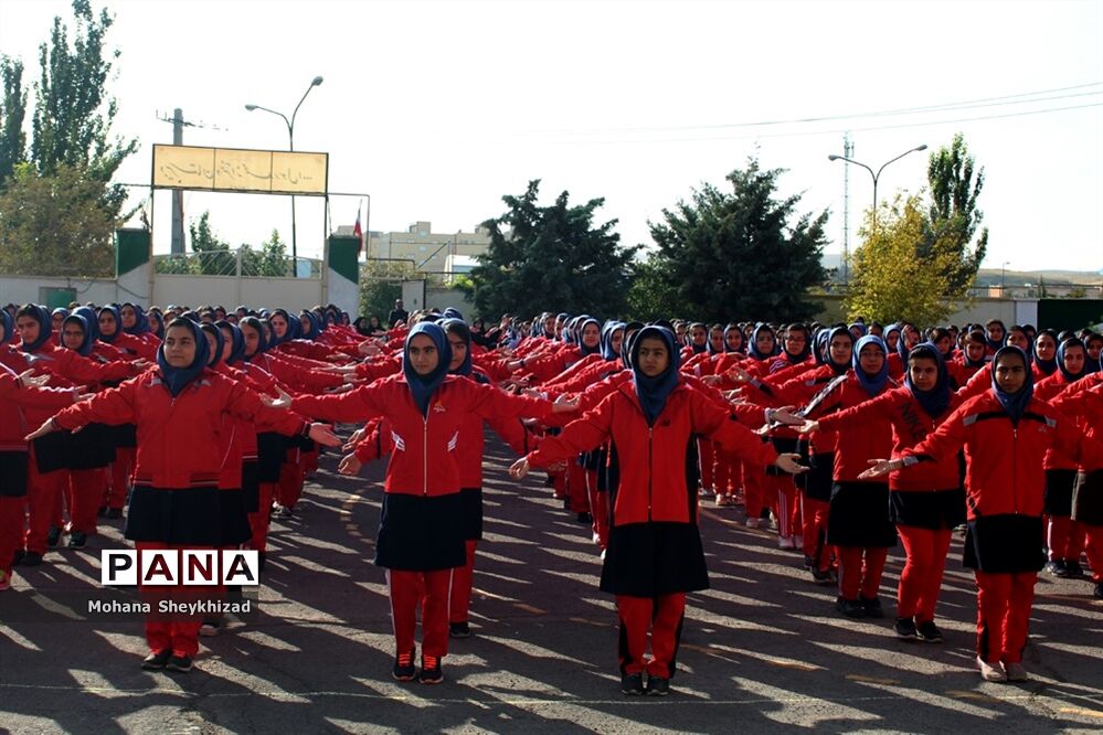 مراسم هفته بیمه سلامت و تربیت بدنی در مدارس آذربایجان شرقی