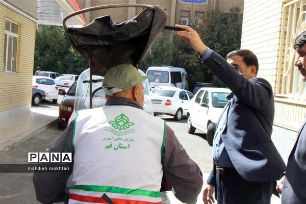 رکوردار کشوری و جهانی با دوچرخه عازم پیاده روی اربعین شد