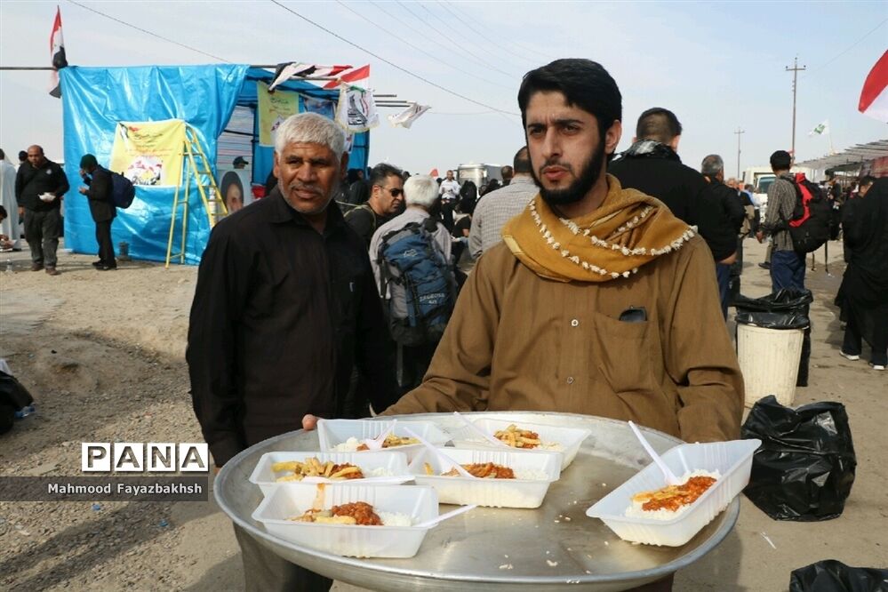 خدمت‌رسانی موکب حضرت علی اصغر (ع) مازندران به زائران اربعین