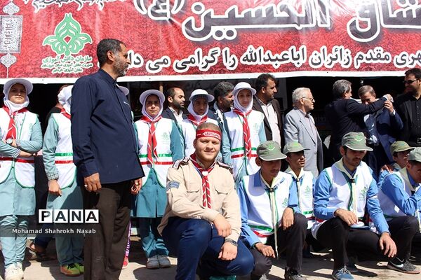 بازدید مدیرکل آموزش و پرورش خوزستان از موکب عشاق الحسین(ع) سازمان دانش آموزی در مرز شلمچه