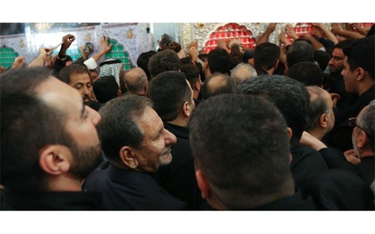 تصویر/ اسحاق جهانگیری در حرم امام علی (ع)