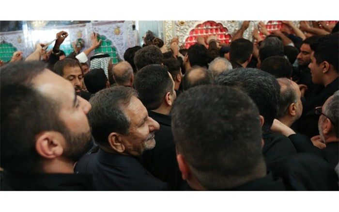 تصویر/ اسحاق جهانگیری در حرم امام علی (ع)