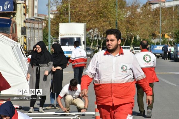 مانور اسکان اضطراری هلال احمر بابلسر