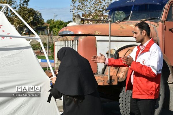 مانور اسکان اضطراری هلال احمر بابلسر