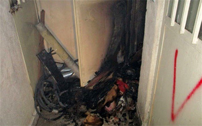 حریق در  انباری ساختمان مسکونی