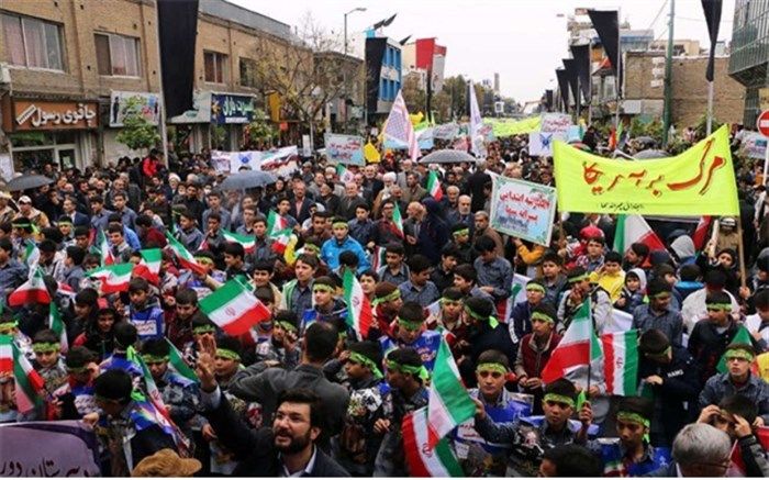 فرهنگیان و دانش آموزان استان زنجان انزجار خود را از استکبار فریاد زدند