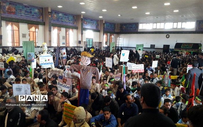 مردم خوسف انزجار خود را از استکبار جهانی فریاد زدند