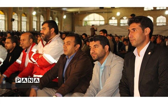 حضور مدیر عامل جمعیت هلال احمر کهگیلویه و بویراحمد به همراه معاون امور جوانان و سایر کارکنان در مراسم ارتحال آیت ملک حسینی