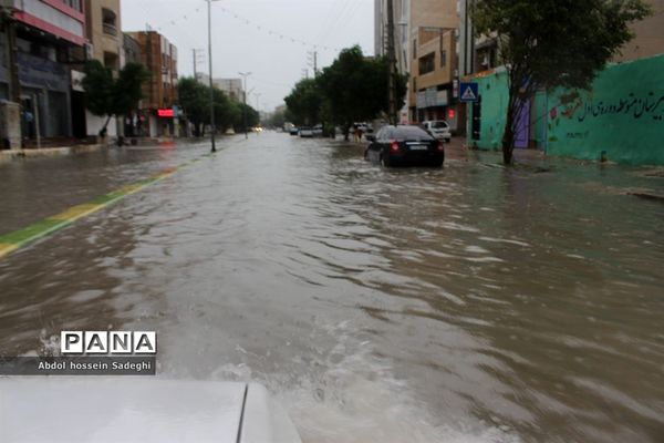 آبگرفتگی خیابان‌های بوشهر