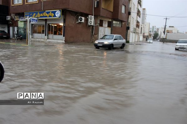 آبگرفتگی خیابان‌های بوشهر