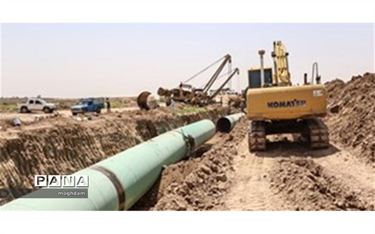 پیشرفت فیزیکی پروژه آبرسانی به شادگان