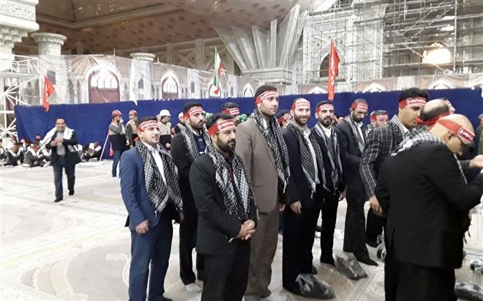 تجدید میثاق فرهنگیان بسیجی ناحیه دو شهر ری با آرمان های امام(ره)