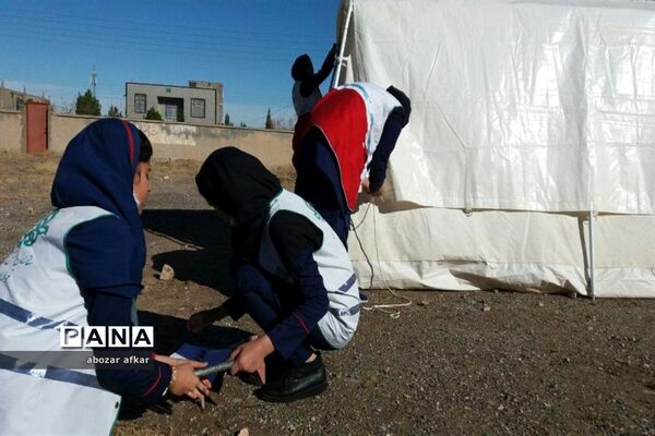 بیستمین مانور سراسری زلزله درشهرستان درمیان