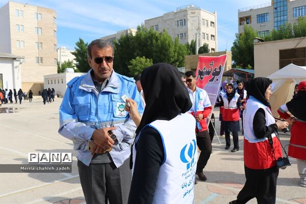 بیستمین مانور زلزله و ایمنی در مدارس استان بوشهر - ۱