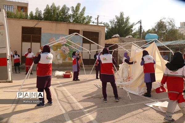 بیستمین مانور زلزله و ایمنی  در مدارس استان بوشهر-۲