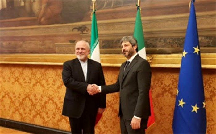 گفت‌وگوی برجامی ظریف و رئیس مجلس ایتالیا