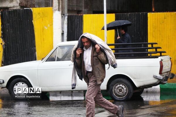 بارش باران در تبریز