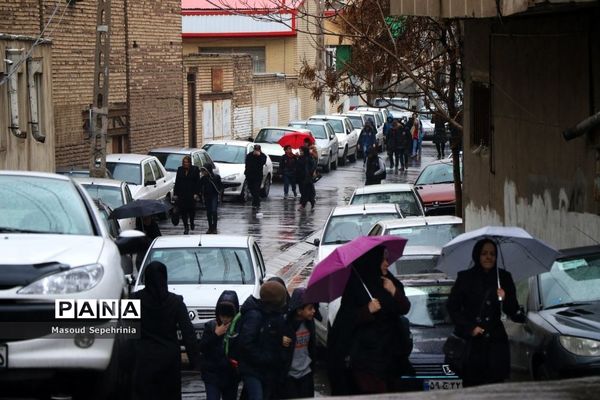 بارش باران در تبریز