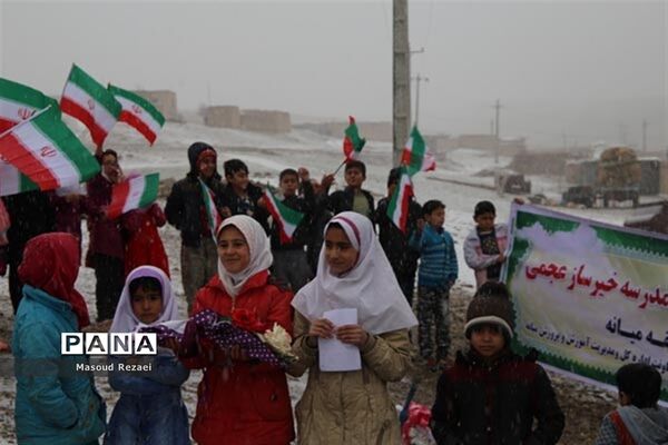 کلنگ زنی مدرسه 3 کلاسه خیر ساز روستای عجمی میانه