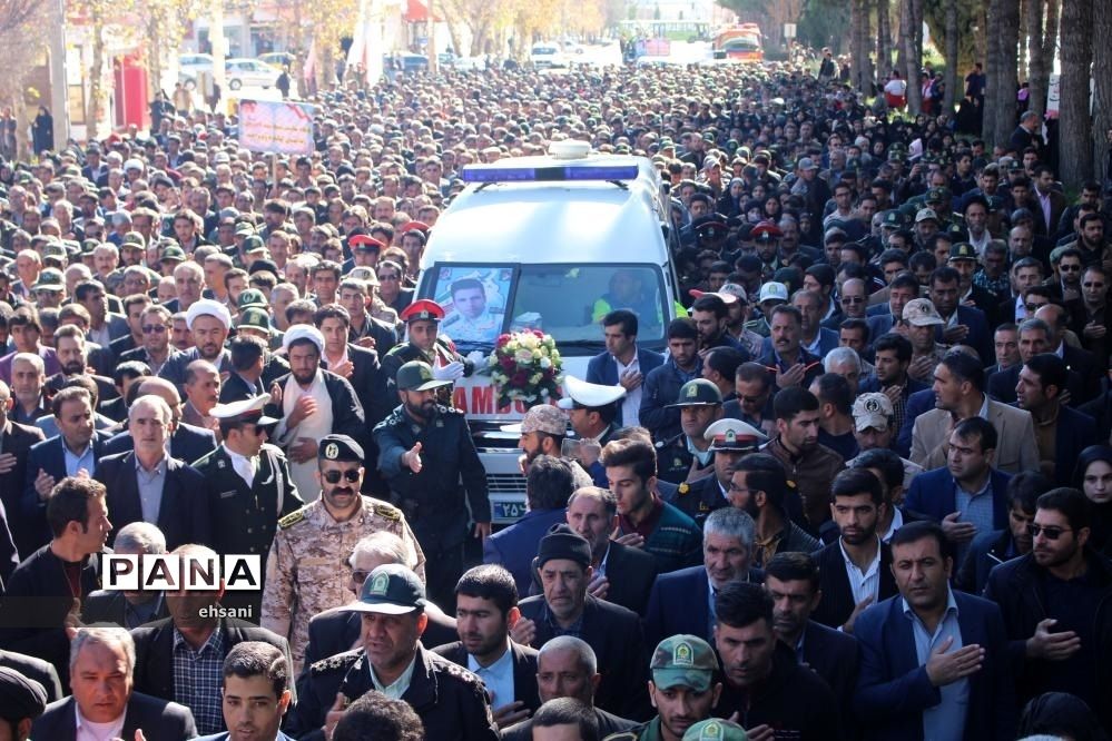 تشییع پیکر مطهر شهید حادثه تروریستی چابهار در یاسوج