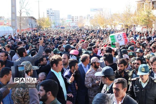 تشییع پیکر مطهر شهید حادثه تروریستی چابهار در یاسوج