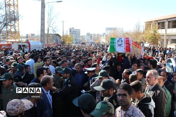 تشییع پیکر مطهر شهید حادثه تروریستی چابهار در یاسوج
