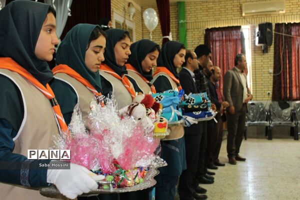 مراسم تجلیل از دانش‌آموزان معلول به میزبانی دبیرستان قاضی در گله‌دار فارس