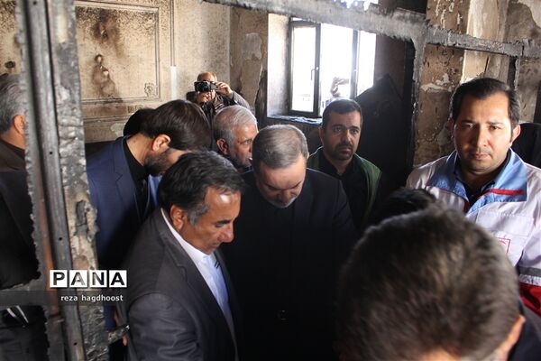 بازدید وزیر آموزش و پرورش از مدرسه حادثه دیده اسوه حسنه زاهدان