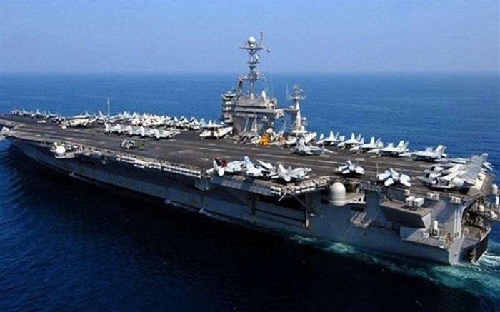 ناو هواپیمابر آمریکا پس از ۸ ماه دوباره وارد خلیج فارس شد