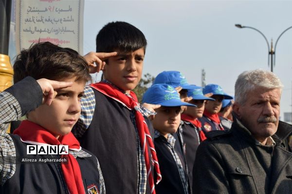 آیین تشییع پیکر شهید مدافع حرم علیرضا بریری در بابلسر