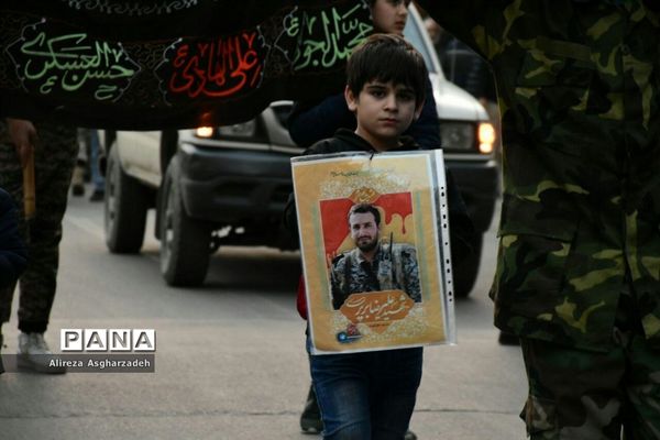 آیین تشییع پیکر شهید مدافع حرم علیرضا بریری در بابلسر