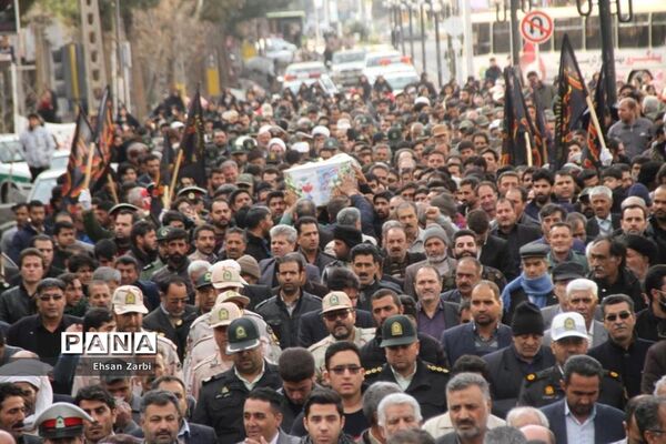 مراسم تشیع پیکر پاک و مطهر  شهید غلامحسن جام‌دوست در تربت جام