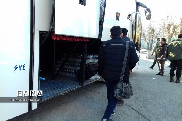 اعزام دانش‌آموزان پسر شهرستان فیروزکوه به اردوی راهیان نور