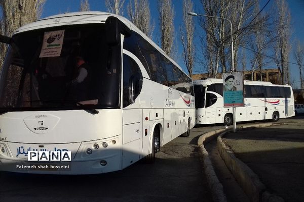 اعزام دانش‌آموزان پسر شهرستان فیروزکوه به اردوی راهیان نور