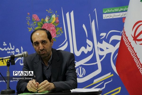 نشست خبری مدیرکل بنیاد مسکن مازندران در نمایشگاه دستاوردهای انقلاب